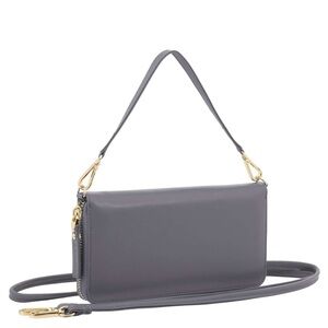 Stilgut smart wallet in leather. NWT. Color is grey Nappa